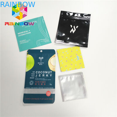 कॉस्मेटिक मेकअप पैक के लिए मैट एल्युमिनियम फॉयल पैकेजिंग बैग्स थ्री साइड सील पाउच