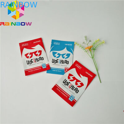 प्लास्टिक Mylar फ्लैट पैकेट आंसू पायदान के साथ एल्यूमीनियम पन्नी बैग टुकड़े टुकड़े चेहरे मास्क थैली