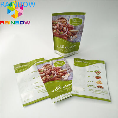 अखरोट / फल के लिए लचीला टॉप जिपलॉक एल्युमिनियम फॉयल मैट डोयपैक पाउच बैग