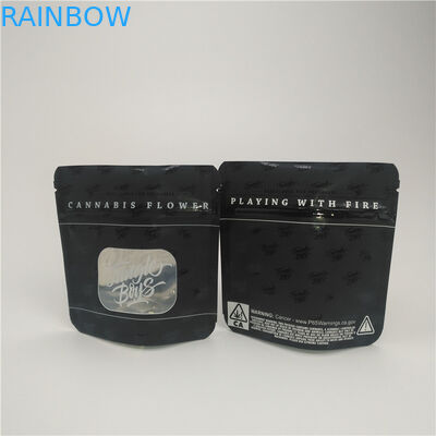 मैट ब्लैक मायलर एल्युमिनियम फॉयल स्टैंड अप पाउच मेडिकल टोबैको लीफ पैकेजिंग