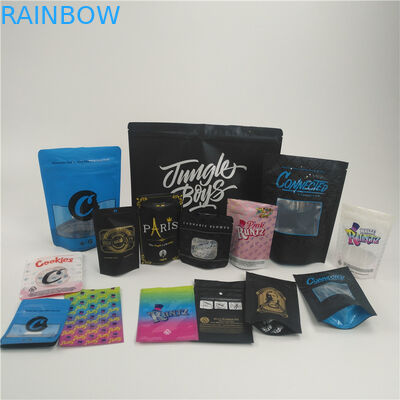 गंध प्रूफ हर्बल धूप पैकेजिंग चाइल्डप्रूफ जिपलॉक स्टोनी पैच बैग 3.5 जी