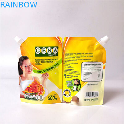 कैप के साथ प्लास्टिक पेय स्टैंड पाउच पुन: प्रयोज्य फल का रस पीना थूक थूकना