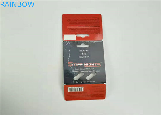 गोली दवा दो कैप्सूल ब्लिस्टर पैकेजिंग कार्ड राइनो 69 कार्ड प्लास्टिक कवर बोतल के साथ