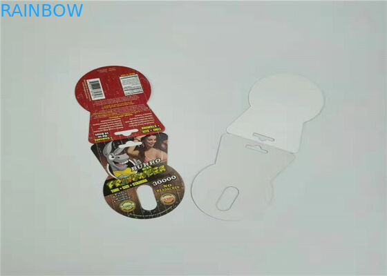 एक सेट सेक्स पिल पेपर कार्ड पैकेजिंग रेड स्लीवर राइनो V7 ब्लिस्टर कार्ड कस्टम रंग