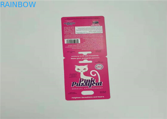 एक सेट सेक्स पिल पेपर कार्ड पैकेजिंग रेड स्लीवर राइनो V7 ब्लिस्टर कार्ड कस्टम रंग