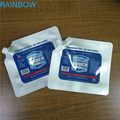 भोजन भंडारण कस्टम मुद्रित प्लास्टिक बैग टोंटी / टोपी के साथ निविड़ अंधकार पुन: प्रयोज्य कूलर आइस पैक