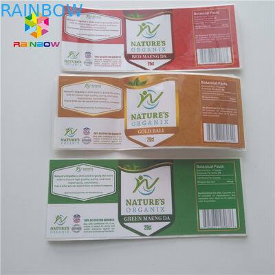 स्टेरॉयड के लिए ड्रॉपर सिकुड़ आस्तीन लेबल फार्मास्युटिकल स्टिकर शीशी 30ml बोतल