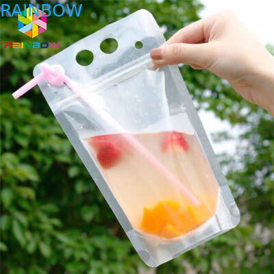 पीईटी सामग्री पेय रस पाउच पैकेजिंग Doypack बैग CMYK मुद्रण संभालती है