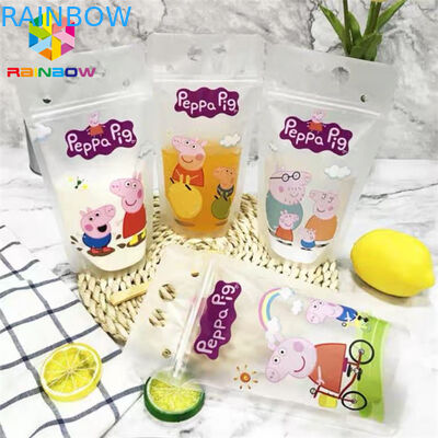 पीईटी सामग्री पेय रस पाउच पैकेजिंग Doypack बैग CMYK मुद्रण संभालती है