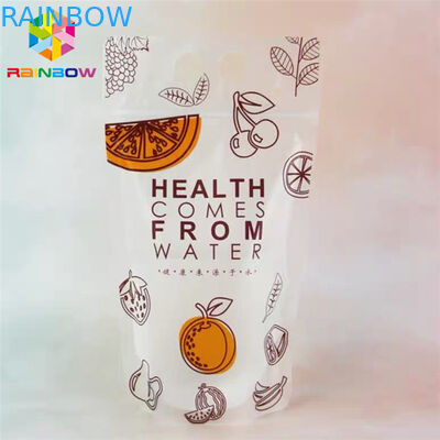 पीईटी सामग्री पेय रस पाउच पैकेजिंग Doypack बैग CMYK मुद्रण संभालती है