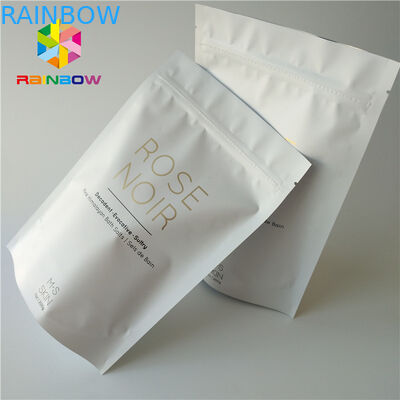 समुद्री नमक स्नान त्वचा की देखभाल के लिए सफेद प्लास्टिक स्टैंड अप बॉडी स्क्रब कॉस्मेटिक पैकेजिंग बैग