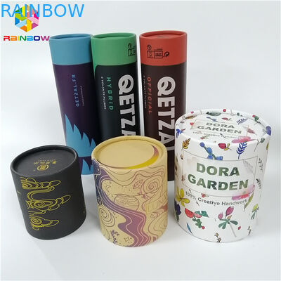 क्राफ्ट पेपर बॉक्स पैकेजिंग गोल आकार कस्टम लोगो उपहार / प्रसाधन सामग्री / खाद्य के लिए मुद्रित