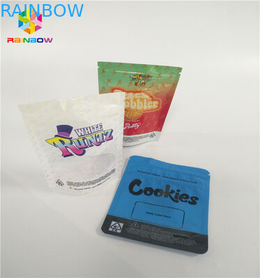 चाइल्डप्रूफ 3.5 जी स्टैंड जिपर पाउच बैग कस्टमाइज़ प्रिंट रंटज़ पैक स्मेल प्रूफ