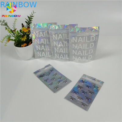 स्वनिर्धारित मेकअप आयोजक बैग एक साइड क्लियर होलोग्राफिक लेजर पैकेजिंग