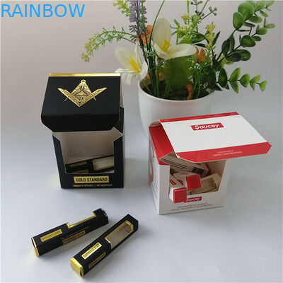 साफ खिड़की पैकेजिंग पेपर बॉक्स हॉट पन्नी मुद्रांकन लोगो पैकिंग / उपहार प्रसाधन सामग्री के लिए मुद्रित