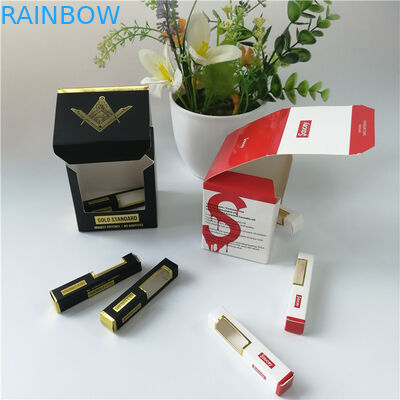 साफ खिड़की पैकेजिंग पेपर बॉक्स हॉट पन्नी मुद्रांकन लोगो पैकिंग / उपहार प्रसाधन सामग्री के लिए मुद्रित