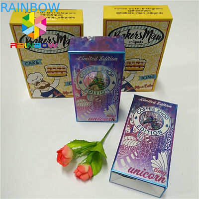 सौंदर्य प्रसाधन बरौनी ब्रश चेहरे का मुखौटा के लिए आयत तह होलोग्राम पेपर पैकेजिंग बॉक्स