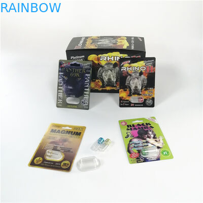 रेड राइनो 69 पेनिस इज़ाफ़ा कैप्सूल जार बुलेट सेक्स पिल्स प्लास्टिक मेडिसिन पैक