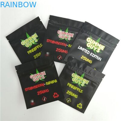 Resealable एल्यूमीनियम पन्नी ज़िप ताला बैग खाद्य नमी सबूत तीन - साइड सील