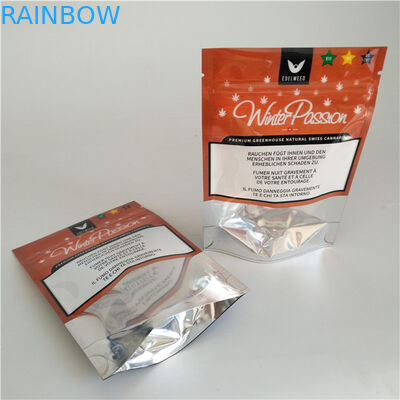 Resealable एल्यूमीनियम पन्नी ज़िप ताला बैग खाद्य नमी सबूत तीन - साइड सील