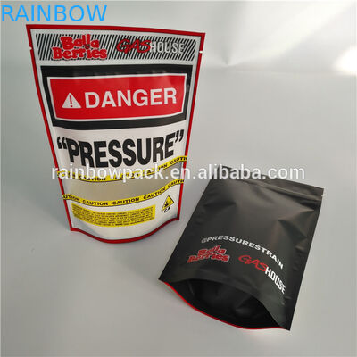 गंध प्रूफ हर्बल धूप पैकेजिंग चाइल्डप्रूफ जिपलॉक स्टोनी पैच बैग 3.5 जी