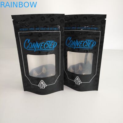 Smell Proof Resealable जिपर स्टैंड अप जिपर पाउच विथ विंडो एलुमिनियम इनसाइड
