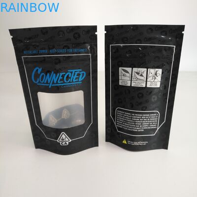 Smell Proof Resealable जिपर स्टैंड अप जिपर पाउच विथ विंडो एलुमिनियम इनसाइड