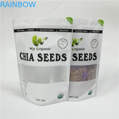 स्मेल प्रूफ स्नैक बैग पैकेजिंग कुकी आटा पफ पाउच फ्रंट फॉगि विंडोज के साथ