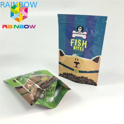Mylar ज़िपलॉक प्लास्टिक पाउच पैकेजिंग पालतू पशु फ़ीड व्यवहार बैग मुद्रण Gravnre