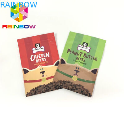 Mylar ज़िपलॉक प्लास्टिक पाउच पैकेजिंग पालतू पशु फ़ीड व्यवहार बैग मुद्रण Gravnre