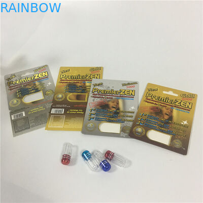 यूवी डिस्प्ले बॉक्स के साथ सीबीडी पेपर ब्लिस्टर कार्ड पैकेजिंग पुरुष वर्धक गोलियां