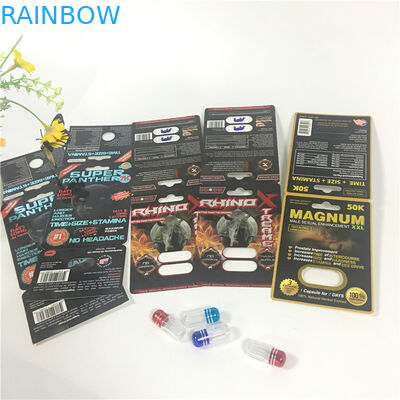 बोतल के साथ मैन सेक्स पेपर ब्लिस्टर कार्ड पैकेजिंग बुरो 30000 60000 सिंगल डबल होल