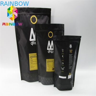 हीट सील खाद्य प्लास्टिक पाउच पैकेजिंग Resealable कॉफी बैग अनुकूलित आकार