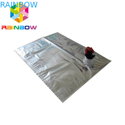 बॉक्स में पेय टोंटी थैली पैकेजिंग 3L 5L 10L कस्टम प्रिंटिंग एसेप्टिक बिब बैग