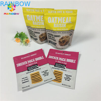 Gravure मुद्रण स्टैंड अप ज़िपलॉक पैकिंग बैग वेनिला कॉफी / दूध प्रोटीन पाउडर