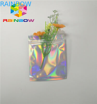 Mylar होलोग्राम जिपर अनुकूलित बरौनी गोंद प्रसाधन सामग्री उत्पादों के लिए अनुकूलित पेपर बैग