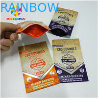 लंबे जीवनकाल पन्नी पाउच पैकेजिंग हीट सील 1 / 8oz 1 / 2oz 1 ऑउंस CBD Gummies थैला