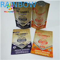 लंबे जीवनकाल पन्नी पाउच पैकेजिंग हीट सील 1 / 8oz 1 / 2oz 1 ऑउंस CBD Gummies थैला