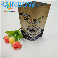 Doypack k एल्यूमीनियम पन्नी थैली प्रीमियम CBD गांजा फूल चाय पैकेजिंग गंध सबूत बच्चों प्रतिरोधी थैली