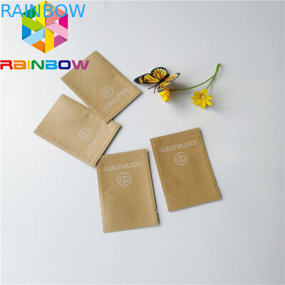 छोटे पुनर्नवीनीकरण ब्राउन क्राफ्ट पेपर कस्टम प्रिंटिंग एल्यूमीनियम पन्नी नमी सबूत