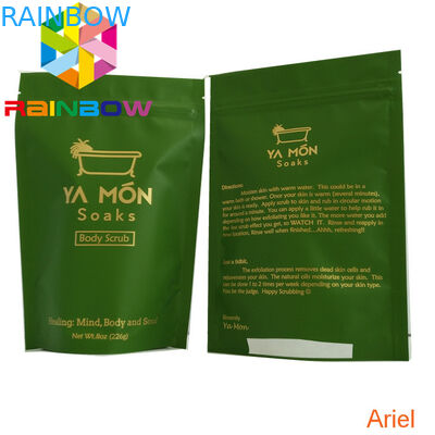 Resealable पन्नी पाउच पैकेजिंग स्टैंड अप बॉडी शुगर स्क्रब सी सॉल्ट बैग हीट सील