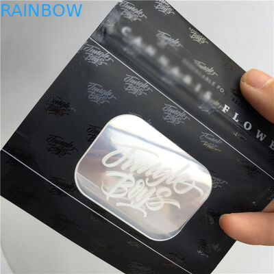 मैट ब्लैक सरफेस प्लास्टिक पाउच पैकेजिंग स्पॉट यूवी ट्रांसपेरेंट क्लियर फ्रंट विंडो