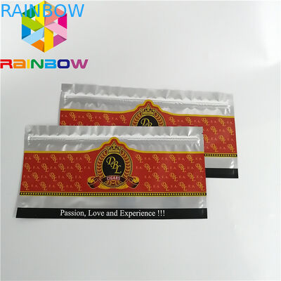 Resealable ज़िपलॉक प्लास्टिक पाउच पैकेजिंग क्लियर होलोग्राफिक फ्रॉस्टेड सिगार खाद्य भंडारण