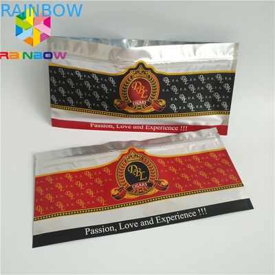 Resealable ज़िपलॉक प्लास्टिक पाउच पैकेजिंग क्लियर होलोग्राफिक फ्रॉस्टेड सिगार खाद्य भंडारण