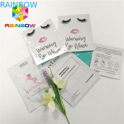 3 परतों टुकड़े टुकड़े में मुखौटा खाली एल्यूमीनियम पन्नी कॉस्मेटिक बैग मास्क पाउच resealable है