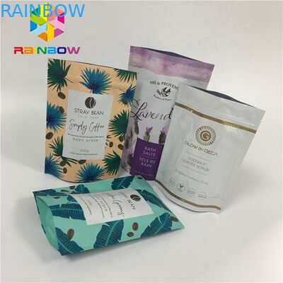 3 परतों टुकड़े टुकड़े में मुखौटा खाली एल्यूमीनियम पन्नी कॉस्मेटिक बैग मास्क पाउच resealable है