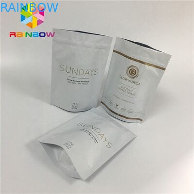 3 परतों टुकड़े टुकड़े में मुखौटा खाली एल्यूमीनियम पन्नी कॉस्मेटिक बैग मास्क पाउच resealable है