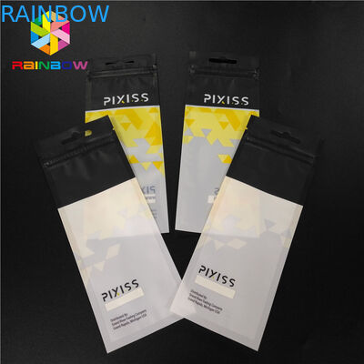 गंध सबूत टुकड़े टुकड़े में Mylar जिपलॉक स्टैंड पाउच स्पष्ट कस्टम मुद्रण लोगो