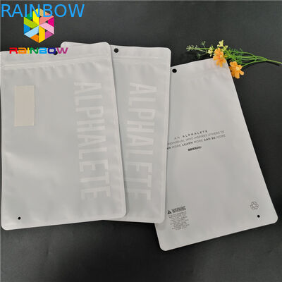 गंध सबूत टुकड़े टुकड़े में Mylar जिपलॉक स्टैंड पाउच स्पष्ट कस्टम मुद्रण लोगो