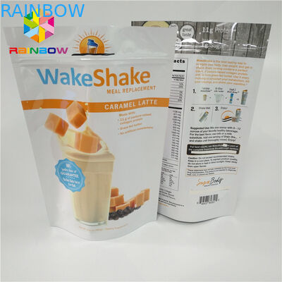 खाद्य ग्रेड प्लास्टिक पाउच पैकेजिंग, एल्यूमीनियम पन्नी बैग ऊपर ज़िप ज़िप टिकाऊ खड़े हो जाओ